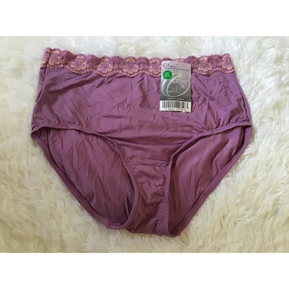 Olga Intimates & Sleepwear Olga Panty Brief Size 7 L Purple Lace